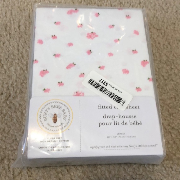 Burt's Bees Other Nwt Burts Bees Organic Cotton Jersey Fitted Pink